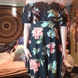 Floral Off the Shoulder Dress